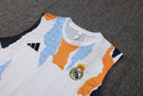 24/25 Conjunto Treino Real Madrid Regata - Branco Laranja
