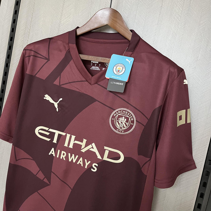 Camisa Manchester City 2024/25 III Third - Torcedor - Vermelha
