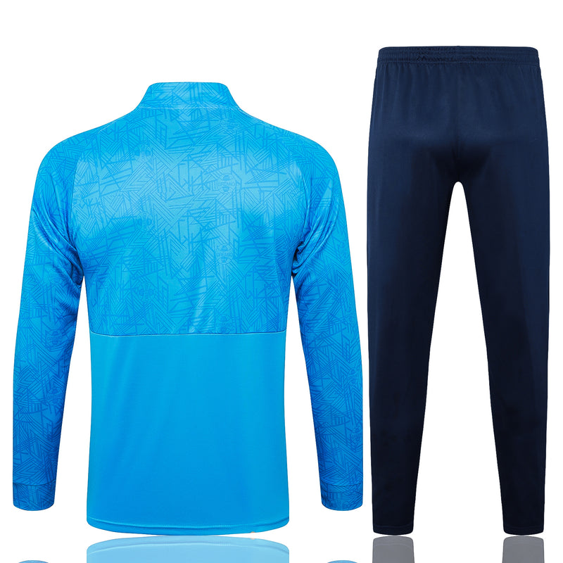 24/25 Conjunto Treino Grêmio - Frio Zíper Curto - Azul Celeste