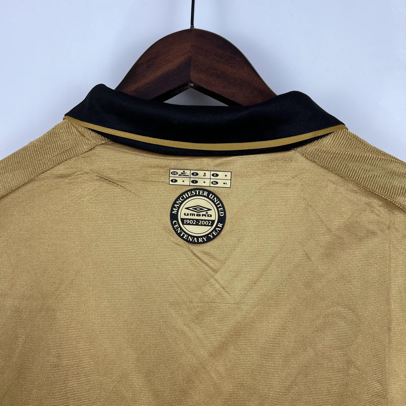 Camisa Retrô Manchester United 2001/2002 Dupla Face - Manga Longa Umbro