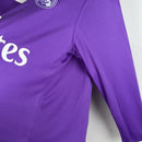Camisa Retrô Real Madrid 2016/17 II Away - Roxa - Manga Longa Adidas