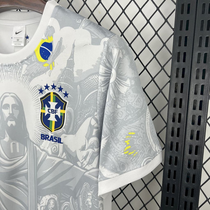 Camisa Brasil Edição Especial Cristo Redentor - Torcedor - Branca