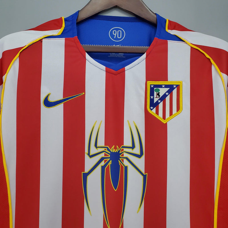 Camisa Retrô Atlético de Madrid 2004/2005 Patrocínio Homem Aranha - I Home - Nike