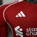 Camisa Liverpool 2025/26 I Home - Jogador Manga Longa Adidas