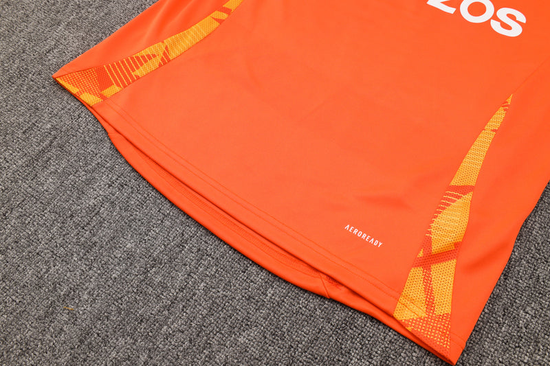 24/25 Conjunto Manchester United - Frio Zíper Curto - Laranja