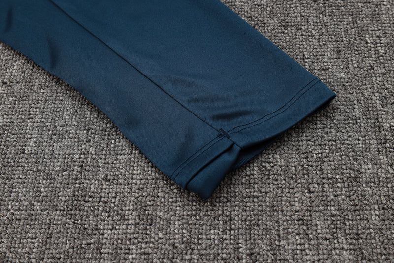 24/25 Conjunto PSG - Frio Zíper Curto - Azul Escuro