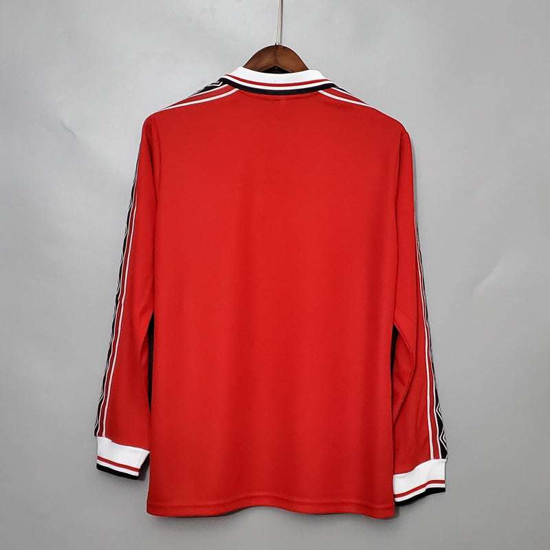 Camisa Retrô Manchester United 1998/1999 I Home - Manga Longa Umbro