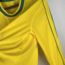 Camisa Retrô Brasil 1998 I Amarela - Manga Longa Nike
