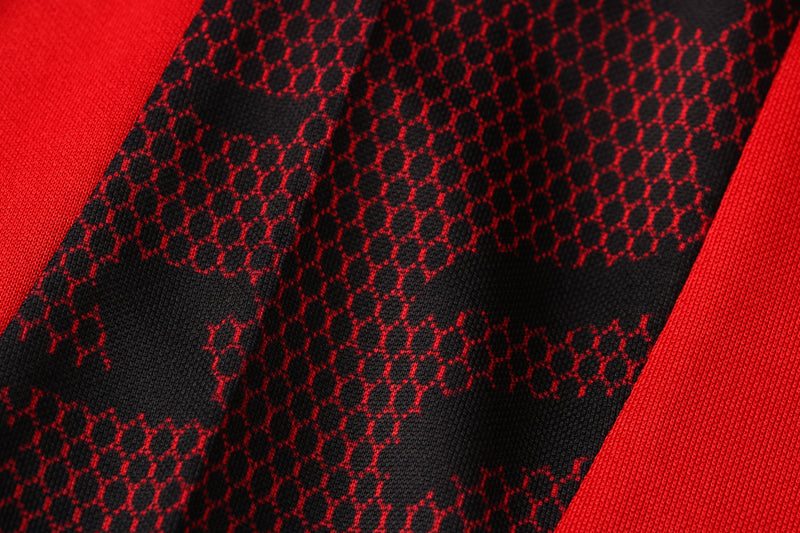 23/24 Conjunto Comissão Flamengo - Frio Zíper Curto - Vermelho