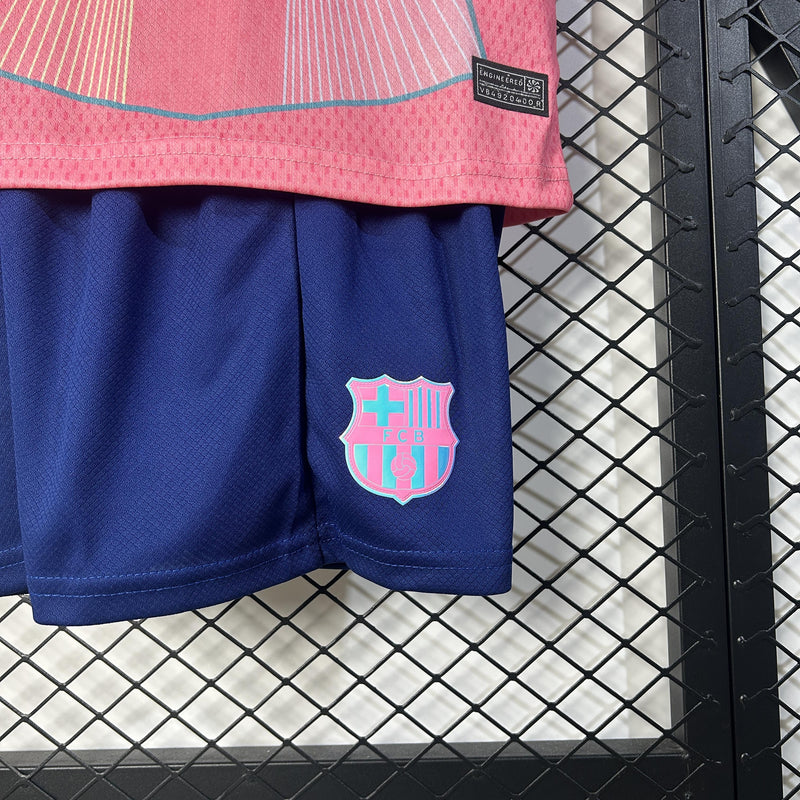 Conjunto Infantil - Barcelona 25/26 Edição Especial Rosa