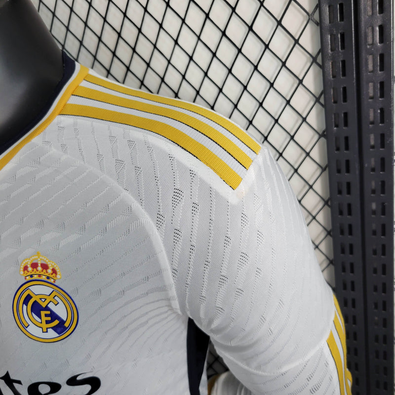 Camisa Real Madrid 2023/24 I Home - Jogador Manga Longa