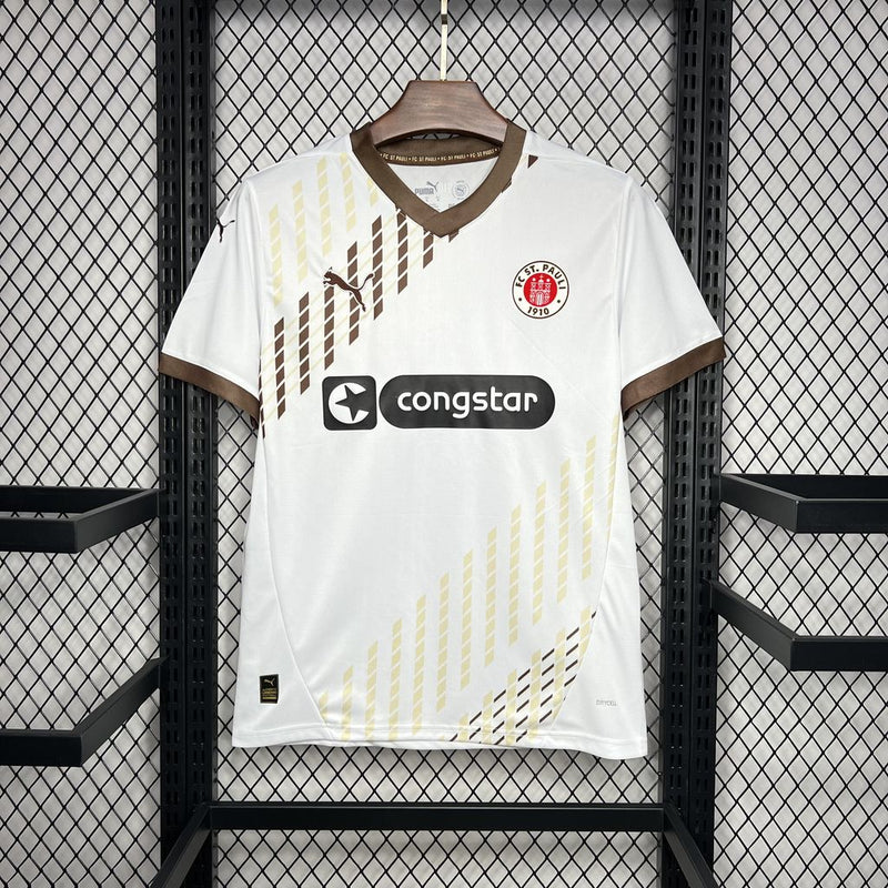 Camisa St. Pauli 2024/25 II Away - Torcedor - Branca