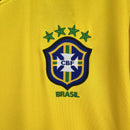 Camisa Retrô Brasil 1998 I Amarela - Manga Longa Nike