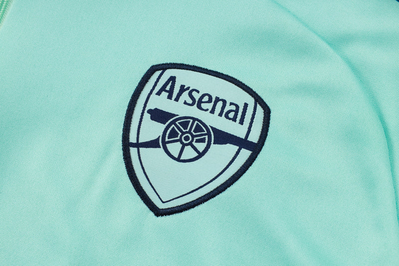 24/25 Conjunto Treino Arsenal - Frio Zíper Curto - Azul Claro
