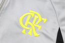 24/25 Conjunto Treino Flamengo - Frio Zíper Curto - Cinza e Verde