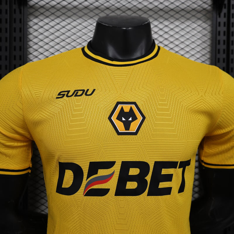 Camisa Wolves 2024/2025 I Home - Jogador - Amarela