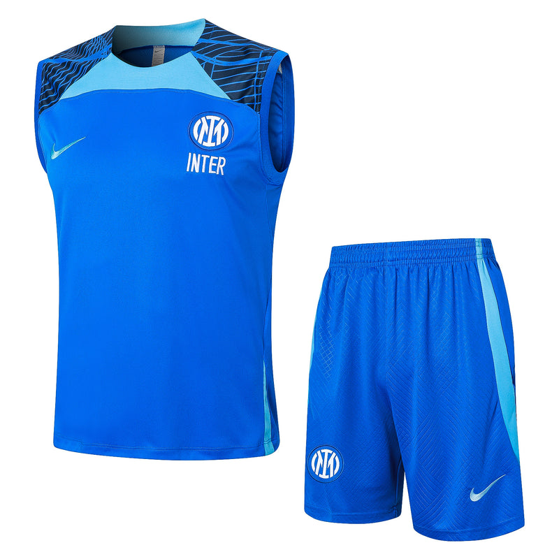 23/24 Conjunto Treino Inter de Milão - Regata - Azul