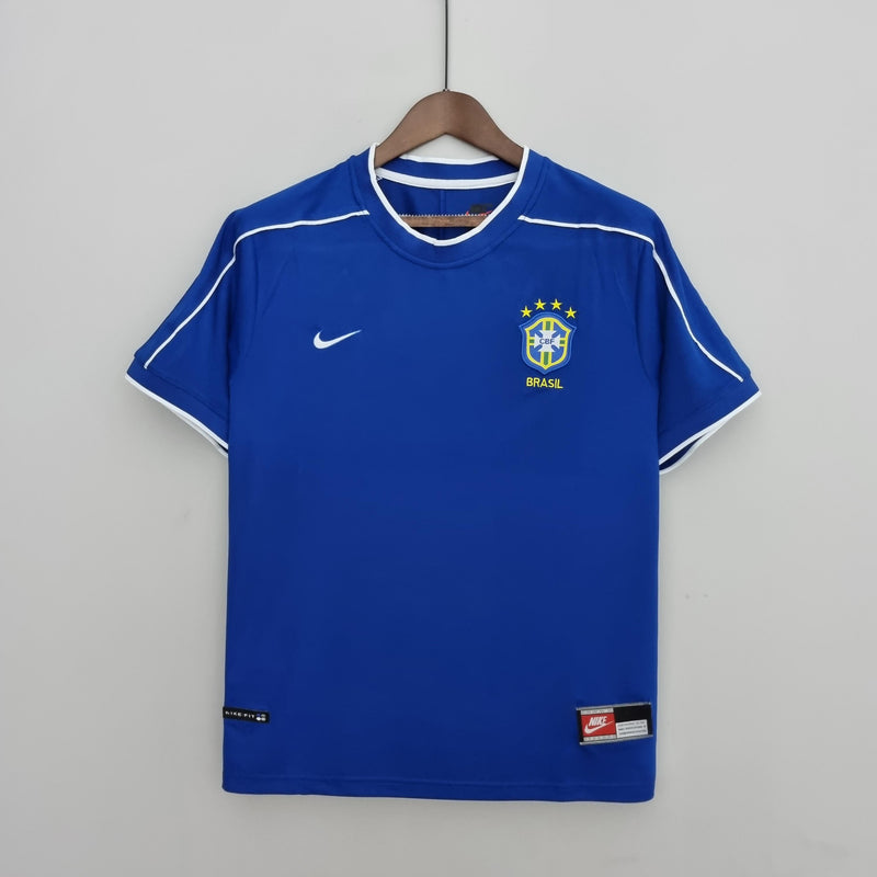 Camisa Retrô Brasil 1998 II Away - Azul - Nike