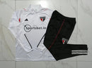 23/24 Conjunto Treino São Paulo - Frio Zíper Curto - Branco