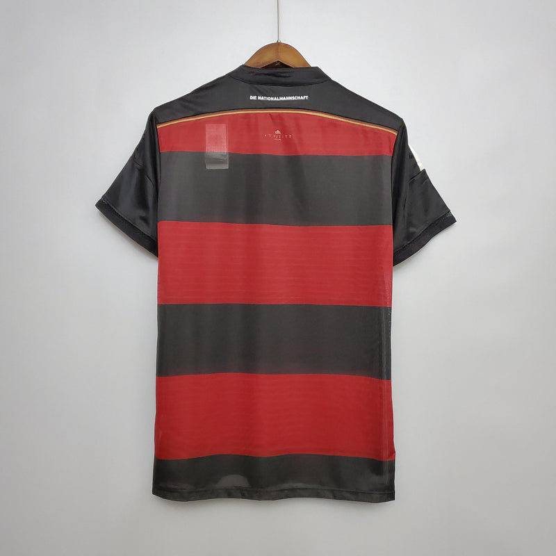 Camisa Retrô Alemanha 2014 II Away - Preta e Vermelha - Adidas