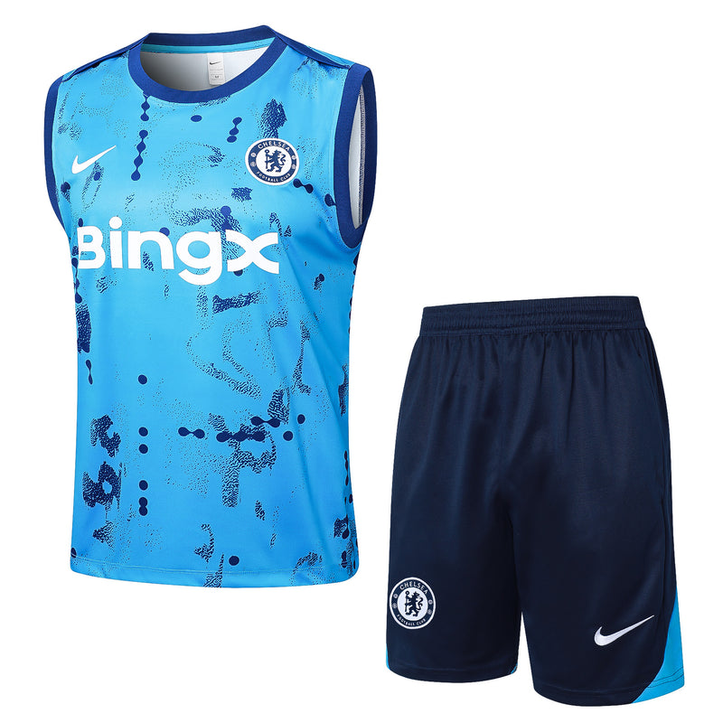 24/25 Conjunto Treino Chelsea Regata - Azul Celeste