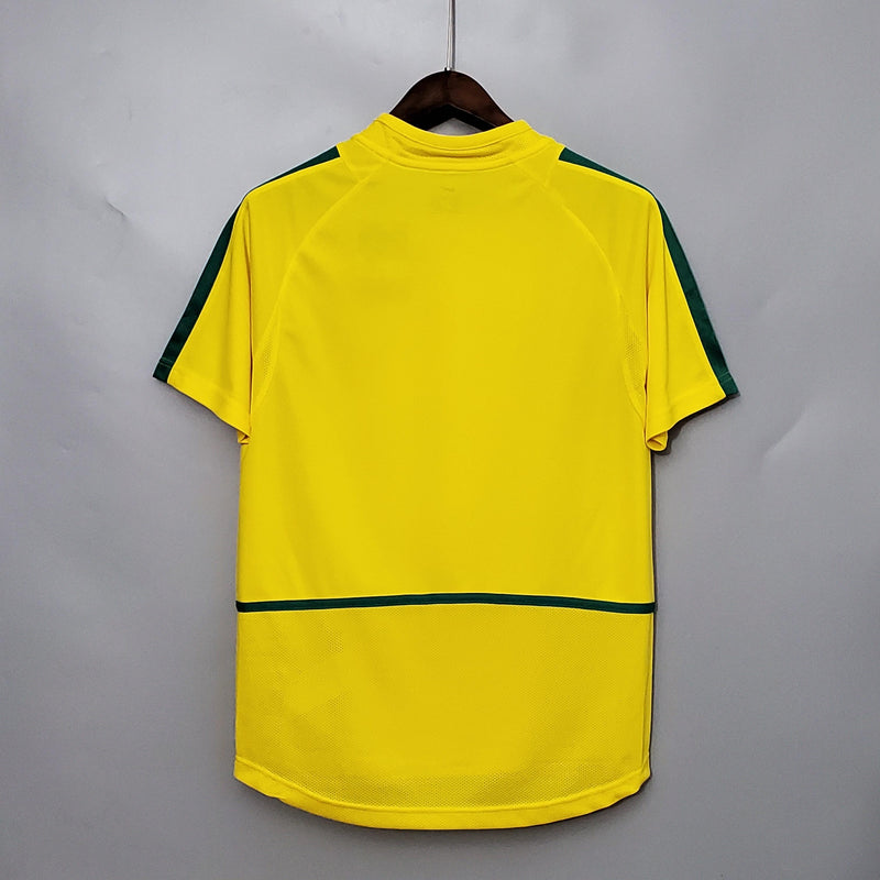 Camisa Retrô Brasil 2002 I Home - Amarelinha - Nike