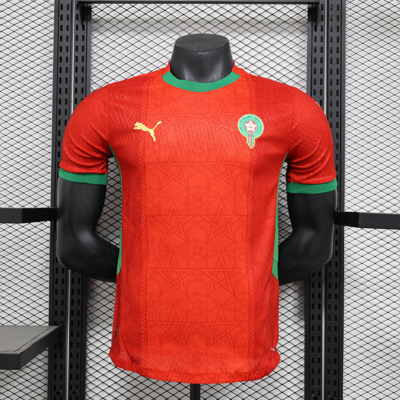 Camisa Marrocos 2025 I Home - Jogador - Vermelha Puma