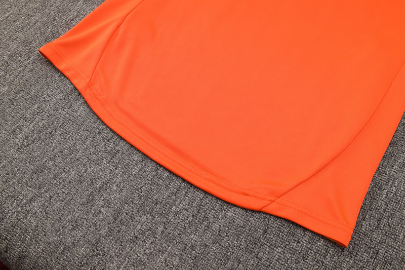 24/25 Conjunto Manchester United - Frio Zíper Curto - Laranja