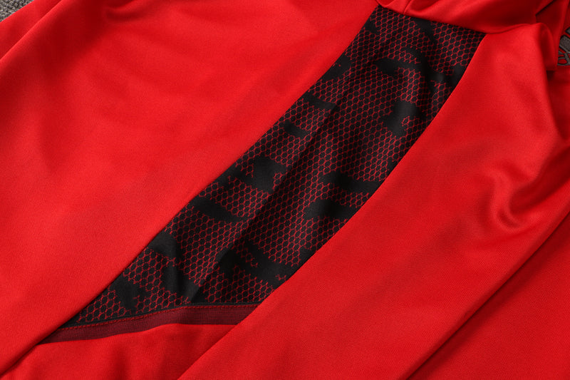 23/24 Conjunto Comissão Flamengo - Frio Zíper Curto - Vermelho
