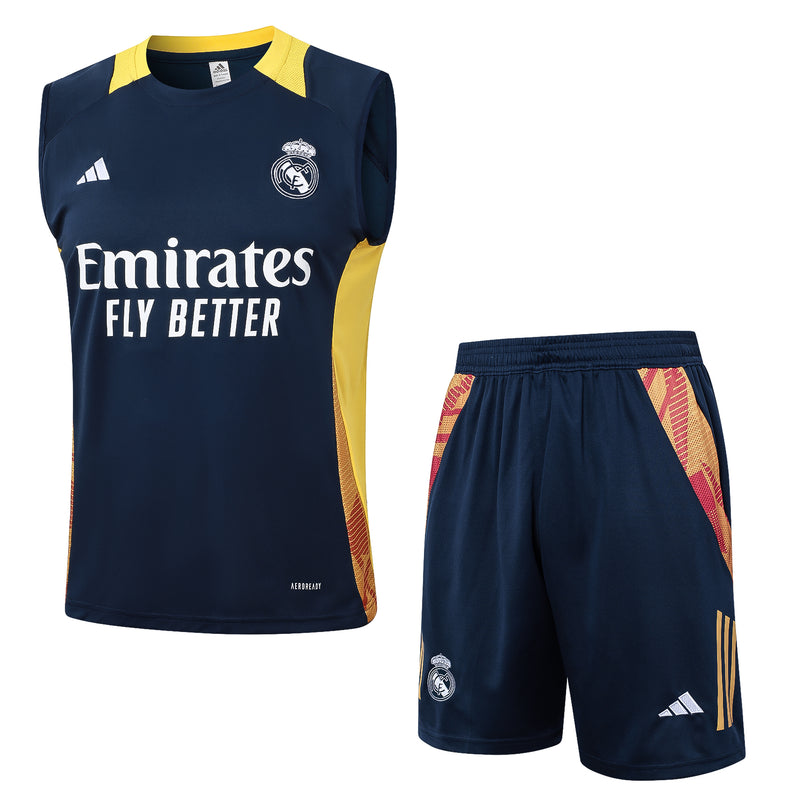 24/25 Conjunto Treino Real Madrid - Regata - Azul Marinho