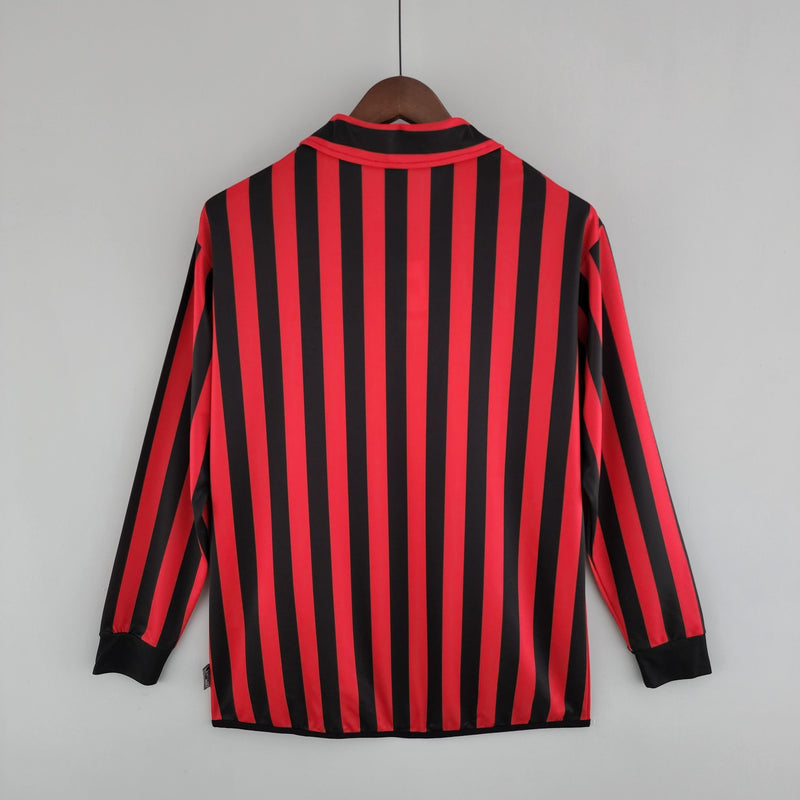 Camisa Retrô Milan 1999/2000 I Home - Manga Longa Adidas