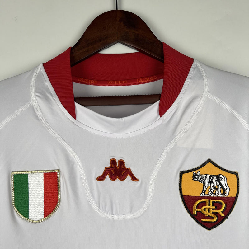 Camisa Retrô Roma 2001/2002 II Away - Branca - Kappa