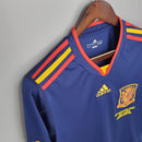 Camisa Retrô Espanha Final Copa 2010 II Away - Azul - Manga Longa Adidas