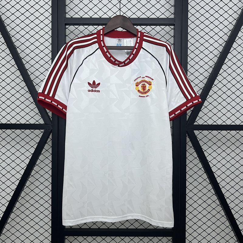 Camisa Retrô Manchester United 1991 Away - Branca