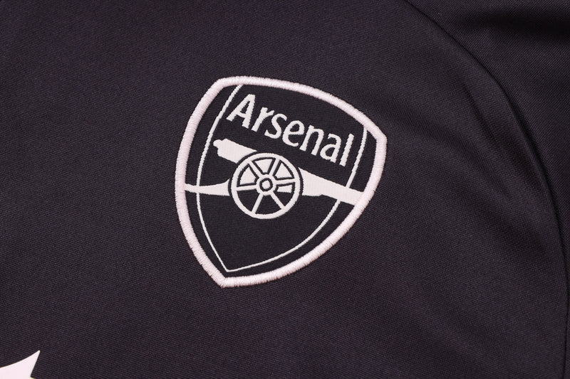 24/25 Conjunto Treino Arsenal - Frio Zíper Curto - Roxo Escuro