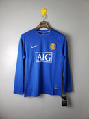 Camisa Retrô Manchester United 2007/2008 II Away - Azul Manga Longa Nike