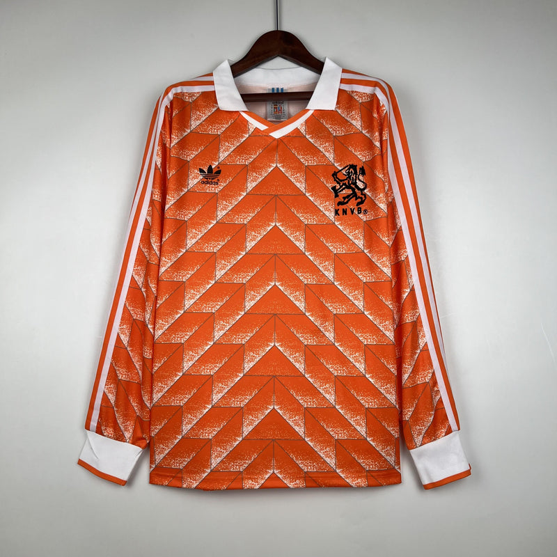 Camisa Retrô Holanda 1988 I Home - Manga Longa Adidas