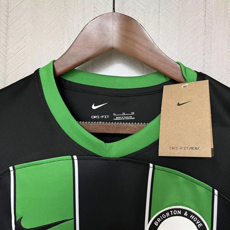 Camisa Brighton 2023/24 II Away - Torcedor - Preta e Verde