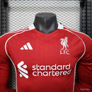 Camisa Liverpool 2025/26 I Home - Jogador Manga Longa Adidas