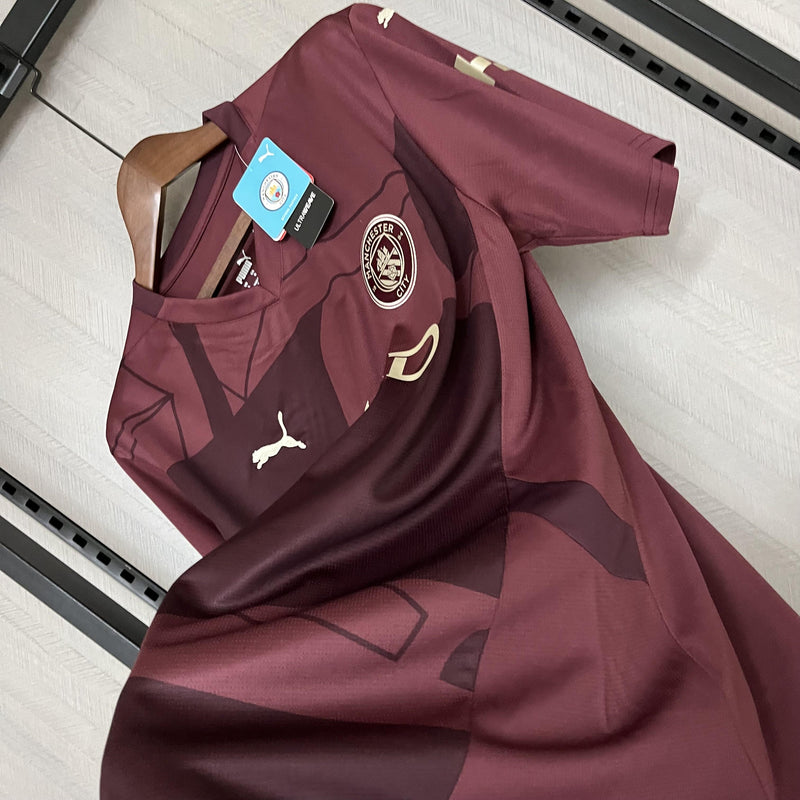 Camisa Manchester City 2024/25 III Third - Torcedor - Vermelha