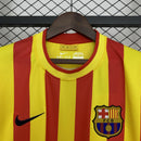 Camisa Retrô Barcelona 2013/2014 II Away - Amarelo Com Vermelho