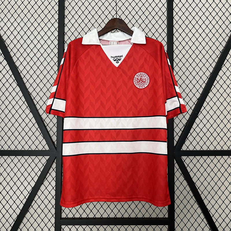 Camisa Retrô Dinamarca 1988 I Home - Hummel