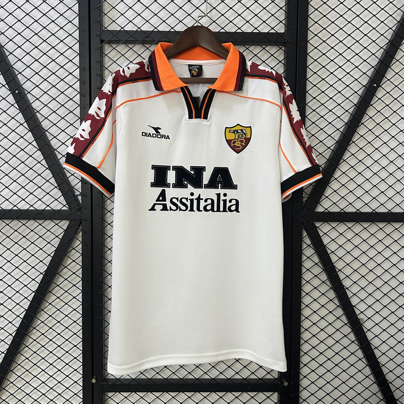 Camisa Retrô Roma 1998/1999 II Away - Branca - Diadora