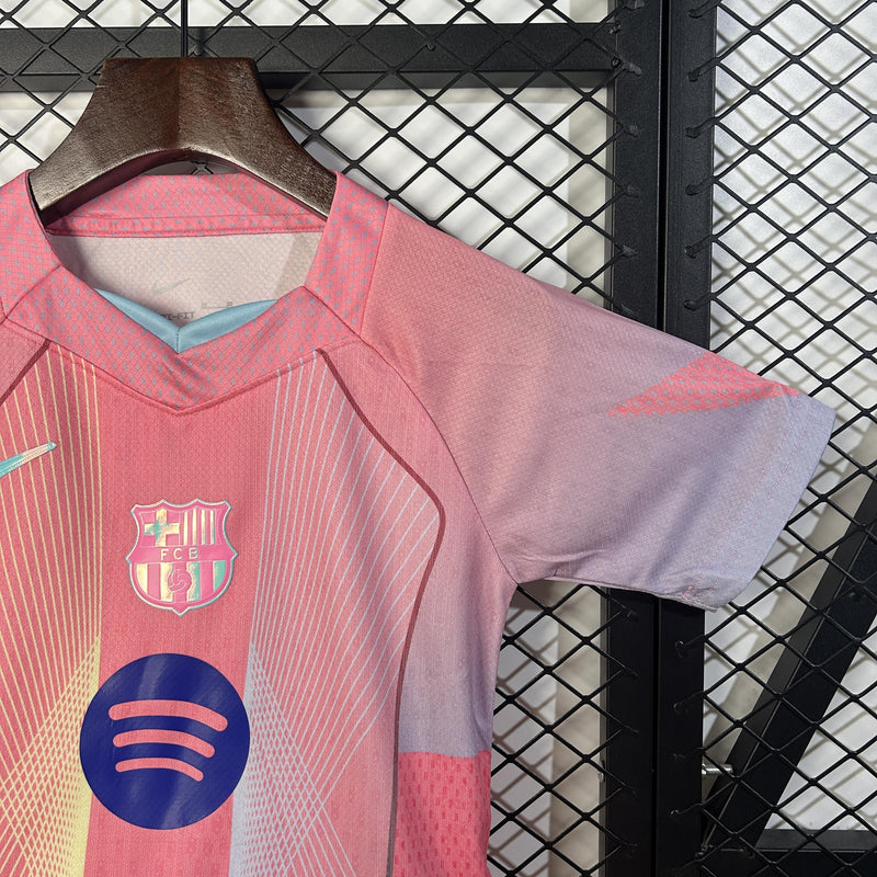 Conjunto Infantil - Barcelona 25/26 Edição Especial Rosa