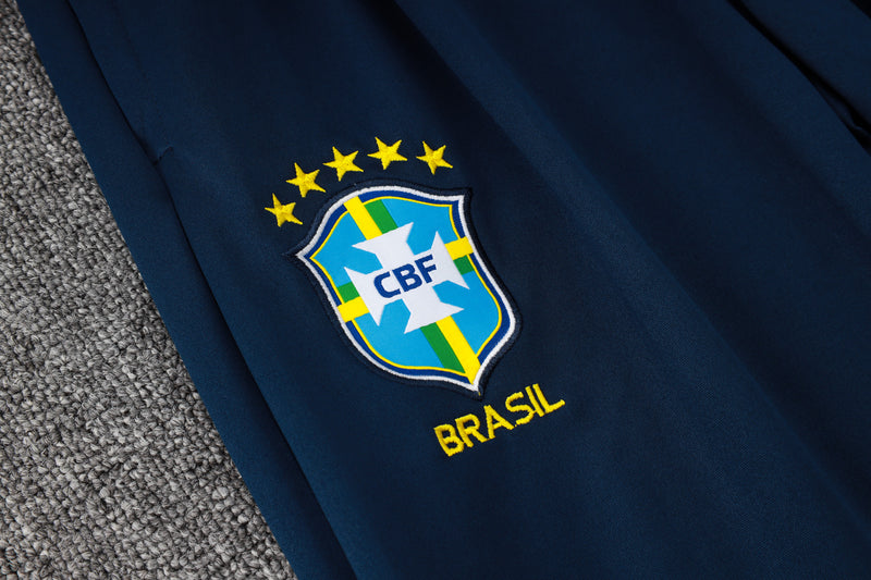 24/25 Conjunto Treino Brasil - Frio Zíper Curto - Verde Claro