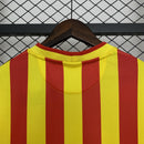 Camisa Retrô Barcelona 2013/2014 II Away - Amarelo Com Vermelho