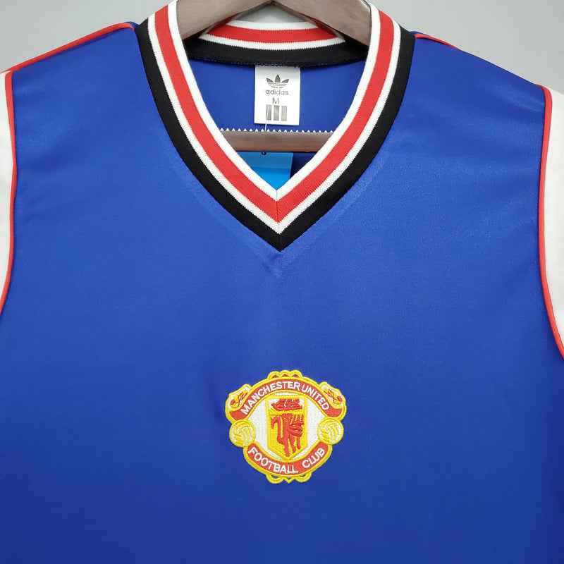 Camisa Retrô Manchester United 1985/1986 II Away - Azul - Adidas