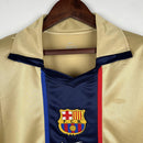 Camisa Retrô Barcelona 2002 II Away - Dourada - Nike
