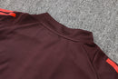 24/25 Conjunto Bayern de Munique - Frio Zíper Curto - Vermelho Escuro