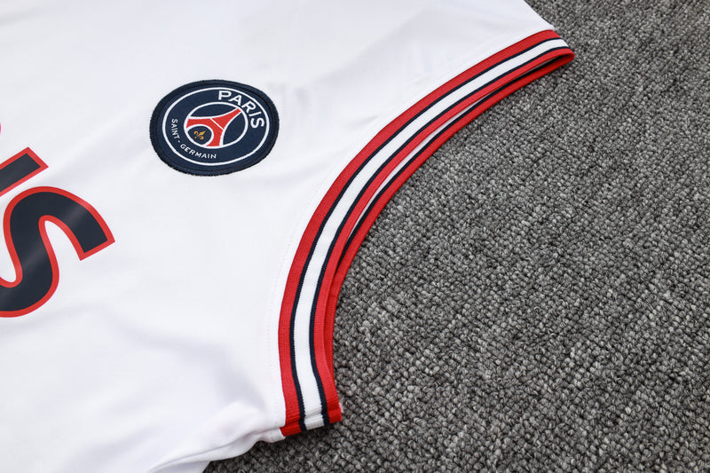 23/24 Conjunto Treino PSG - Regata Calor - Branco Jordan